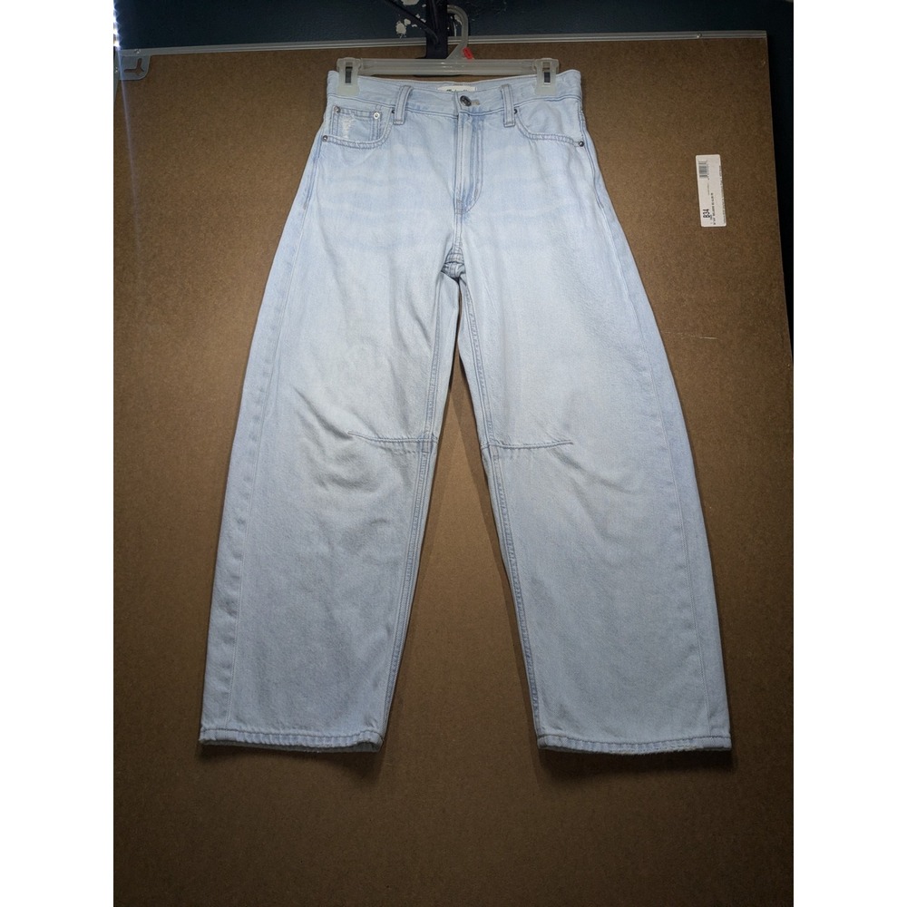 Madewell The Darted Barrel-Leg Jean Light Wash Denim OA471 23S